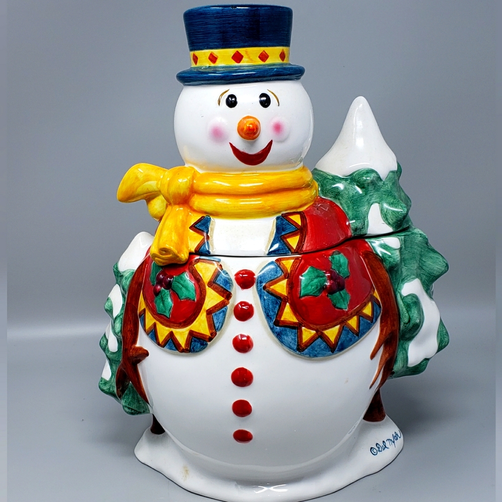 Del Mar Christmas Snowman Cookie Jar